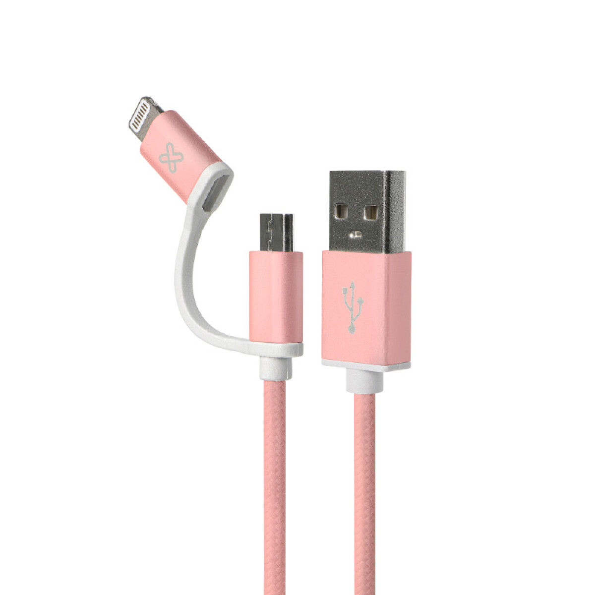 CABLE 2 EN 1 LIGHTNING Y MICRO USB,KAC-210RG ROSE GOLD, 1 M LONGITUD - 001 