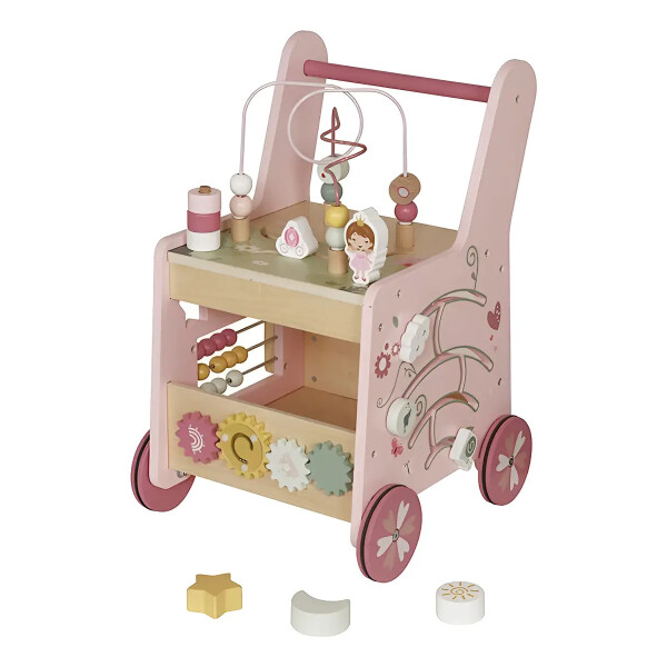 ANDADOR CARRO SENSORIAL MADERA ROSADO JUGUETE ANDADOR CARRO SENSORIAL MADERA ROSADO JUGUETE