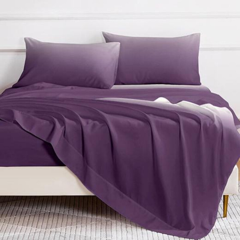 Juego de Sábanas Cotton Flor King – 100% Algodón VIOLETA OSCURO