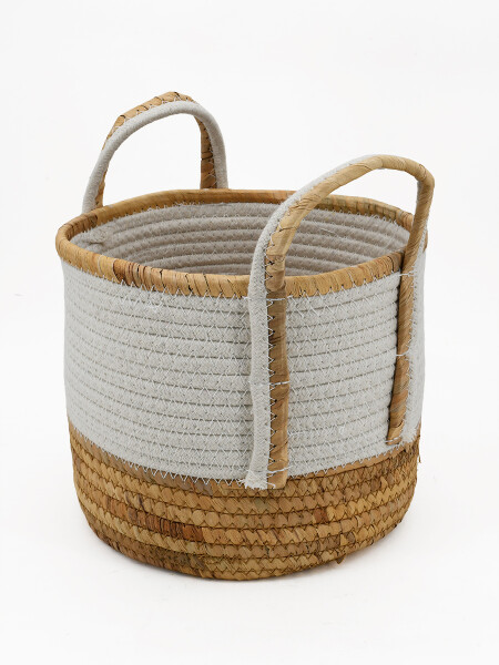 CANASTO DE YUTE MULTICOLOR