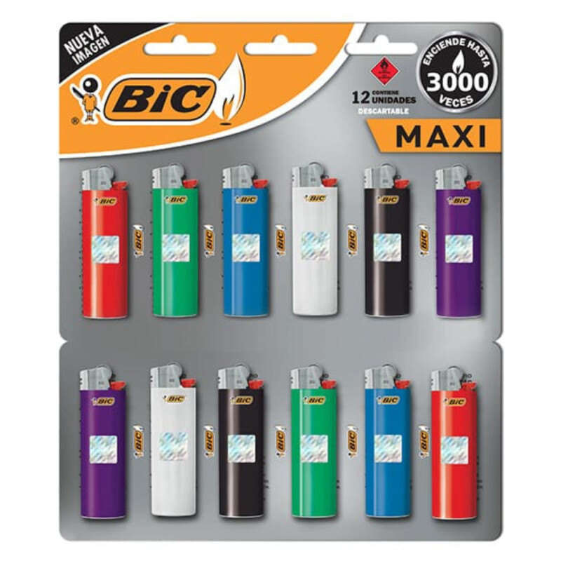 ENCENDEDOR BIC MAXI X12 Encendedor Bic Maxi X12