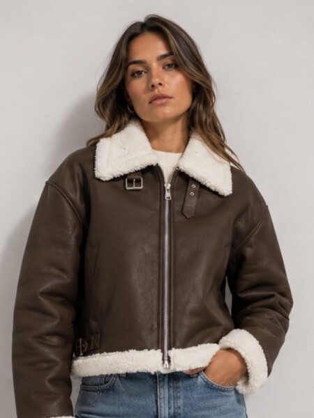 CAMPERA SLOWLY 9935 CORTA MARRON