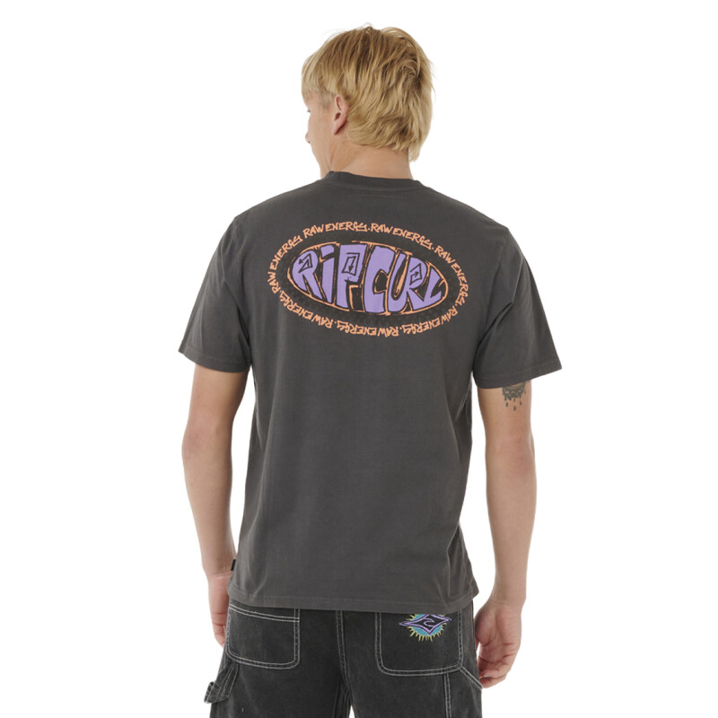 Remera Rip Curl Raw Energy De Oval Tee - Negro Remera Rip Curl Raw Energy De Oval Tee - Negro