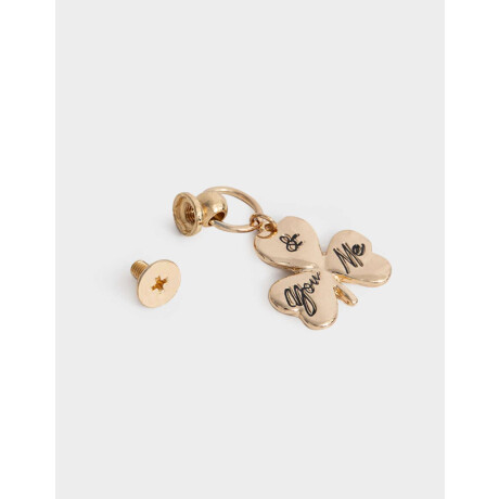 Prendedor Metal Trébol Dorado