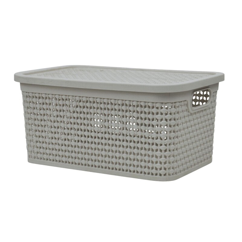 Caja simil ratán 4 lts CAPPUCCINO