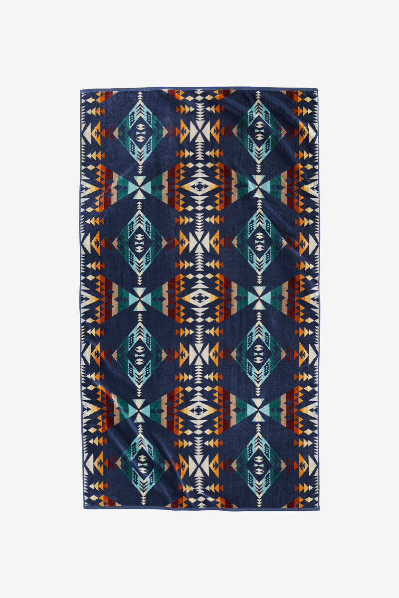 Toalla oversized Jacquard Azul