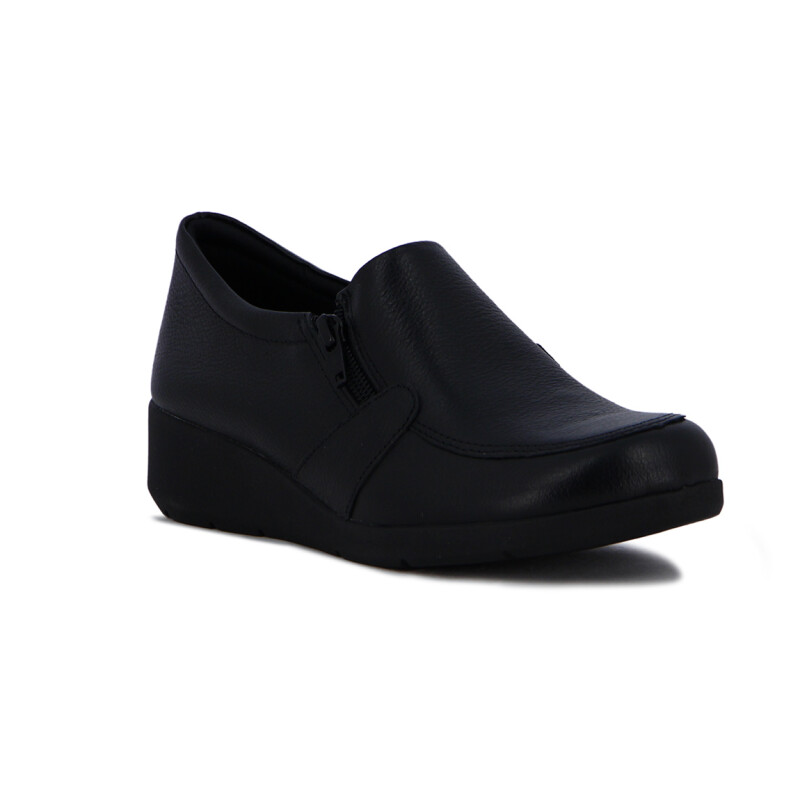 Zapato Mujer Comfortflex Con Cierre Negro