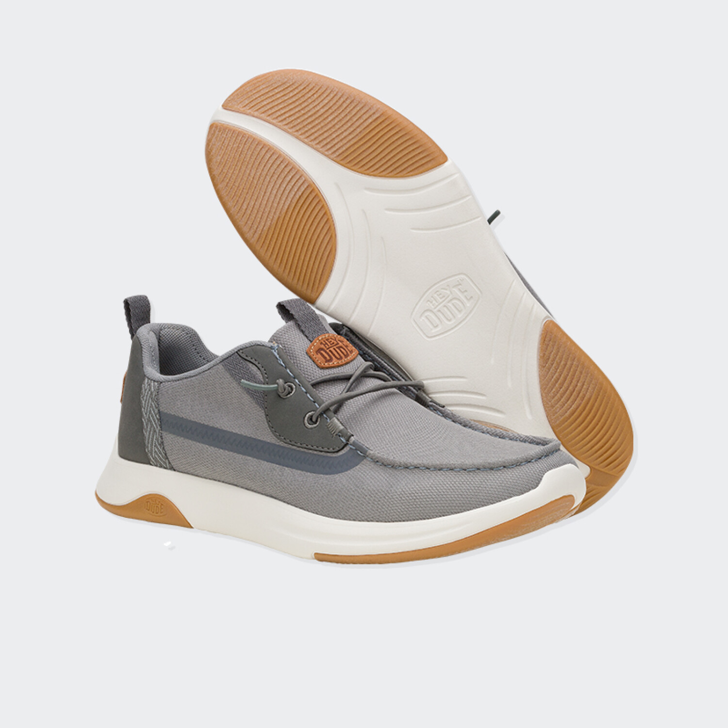 Blazer Hombre Zapatos Náuticos Hey Dude Welsh Grip Mesh Gris