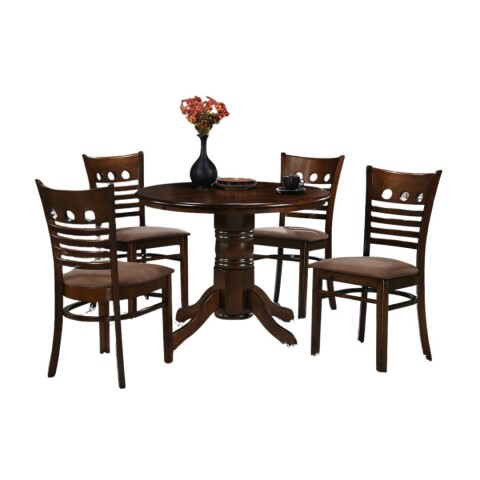 Juego Comedor HV-3171 Madera Mesa Redonda + 4 sillas Juego Comedor HV-3171 Madera Mesa Redonda + 4 sillas