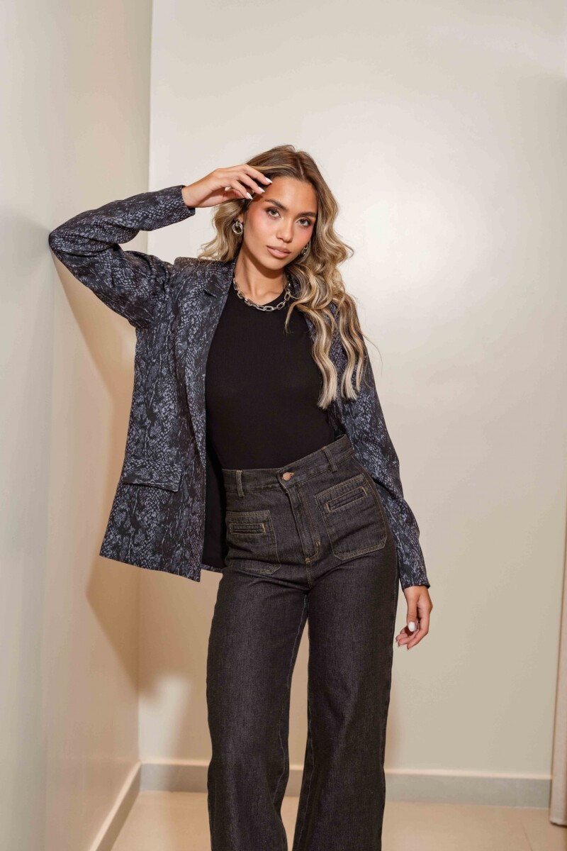 BLAZER ALLEGRA ANIMAL SNAKE DARK GRAY 