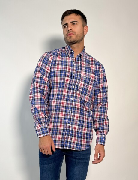 Camisa a cuadros Aquiles Azul