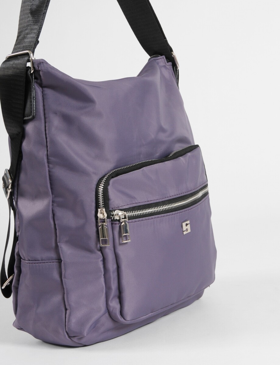 Hobo mochila con bolsillo - violeta 