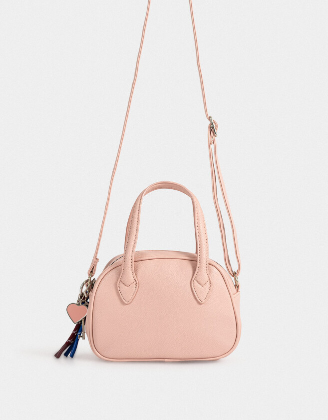 Bowling Cartera Bowling Rosa Con Charm - Rosa Viejo