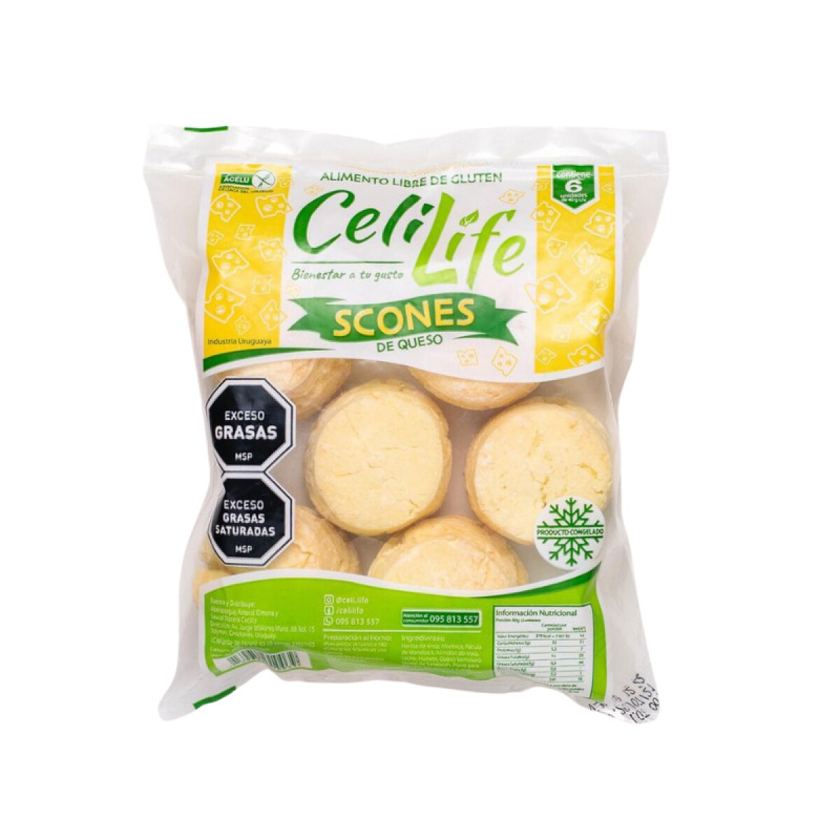 Scones de queso Celilife - 6 uds. - 240 gr 