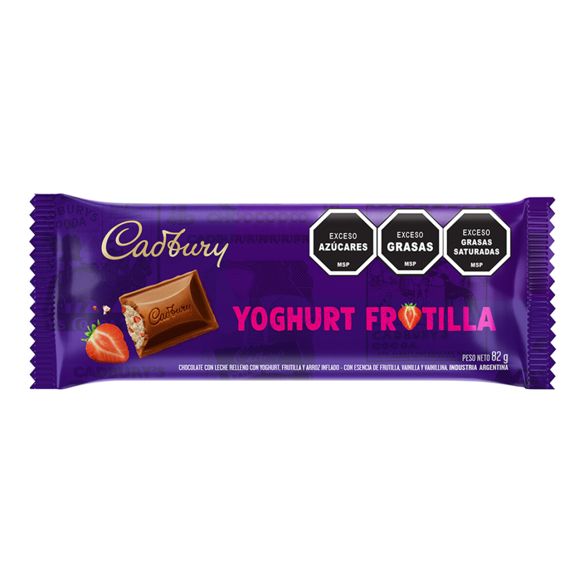 Tableta Cadbury Yogurt Frutilla 82G - AZUL 