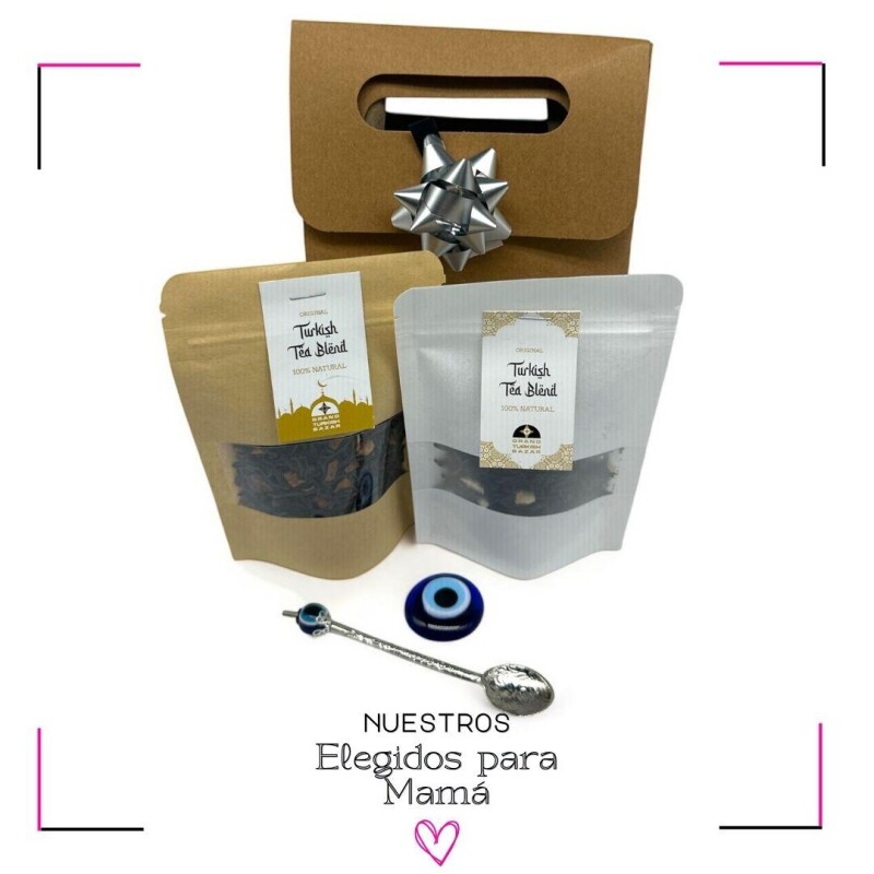 BOX SOBRES DE TÉ X 2 + CUCHARITA + IMÁN OJO TURCO BOX SOBRES DE TÉ X 2 + CUCHARITA + IMÁN OJO TURCO