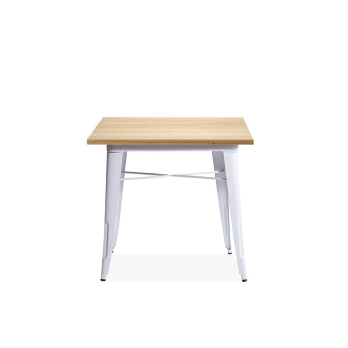 Mesa Tolix 80x80 cm Blanco