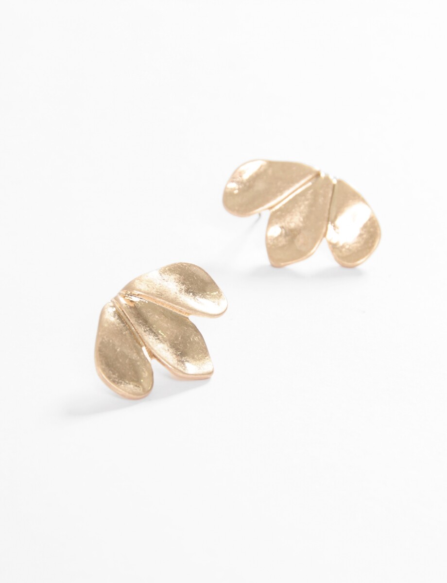 Caravanas pétalo texture metallic - dorado 