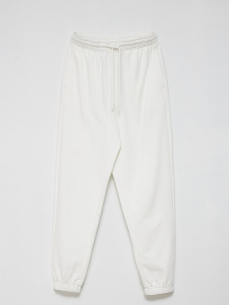Pantalón deportivo con elástico Crudo
