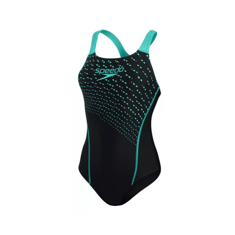 MALLA DAMA SPEEDO MEDLEY LOGO Black & Turquoise