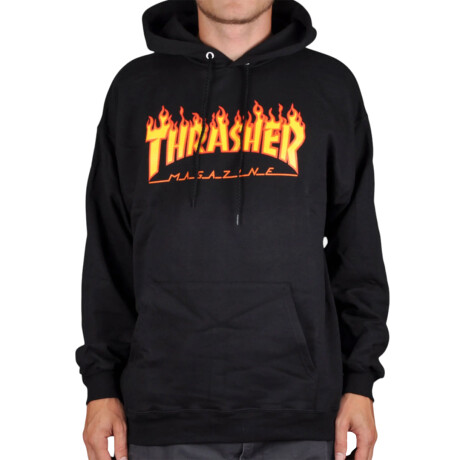 Canguro Thrasher Flame Logo - Negro Canguro Thrasher Flame Logo - Negro