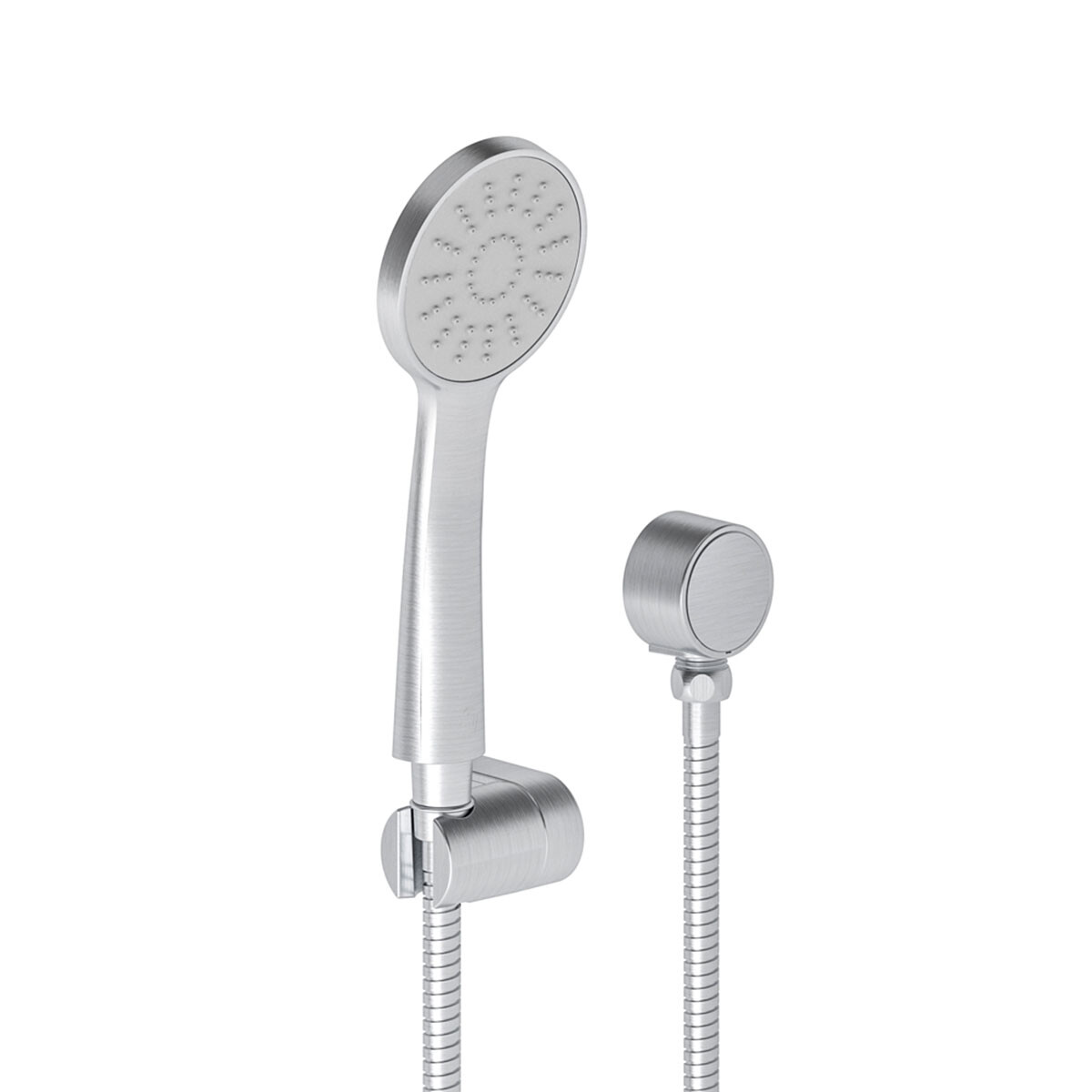 Griferia Kit De Ducha Manual Nickel Cepillado Brillo Baño 