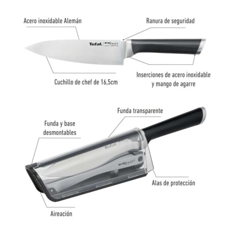 Cuchillo Tefal Eversharp Con Afilador
