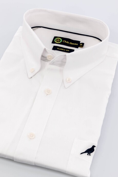 Camisa lisa clásica Blanco
