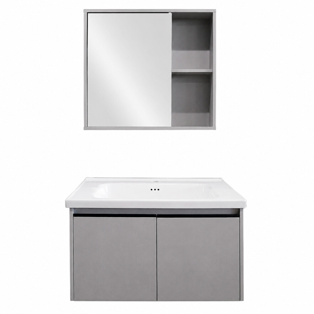 CONJUNTO DE BAÑO HABITARE MODELO 308-80 / MUEBLE+ BACHA + ESPEJO Conjunto De Baño Habitare Modelo 308-80 / Mueble+ Bacha + Espejo