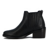 Darkness Bota Dama Caña Media Con Elastico Y Taco Bajo - Negro Negro