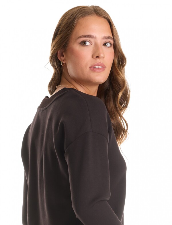 Buzo Modal Esc V NEGRO