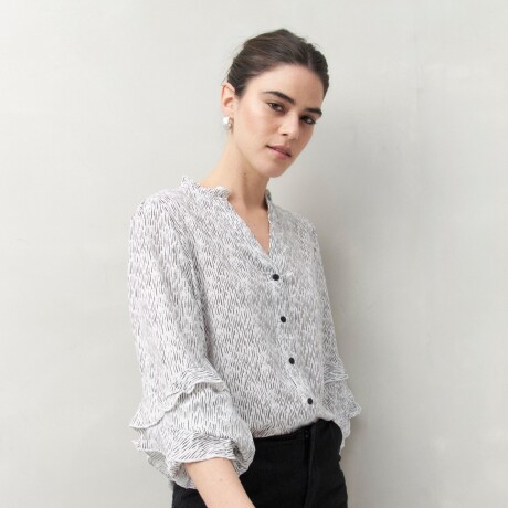 CAMISA ZEPHYR Negro/Blanco