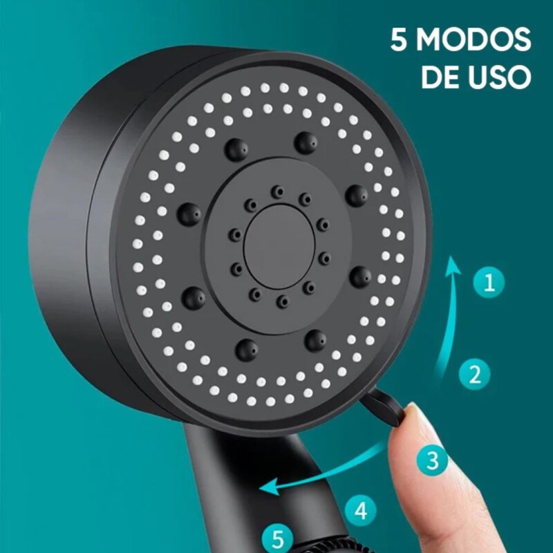 Duchero Lluvero Teléfono Ducha Baño 5 Modos Set Completo Duchero Lluvero Teléfono Ducha Baño 5 Modos Set Completo