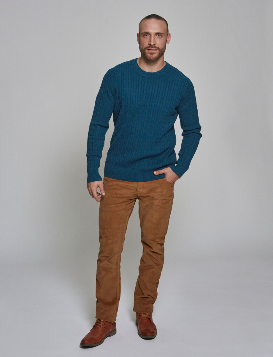 Sweater ochos petroleo