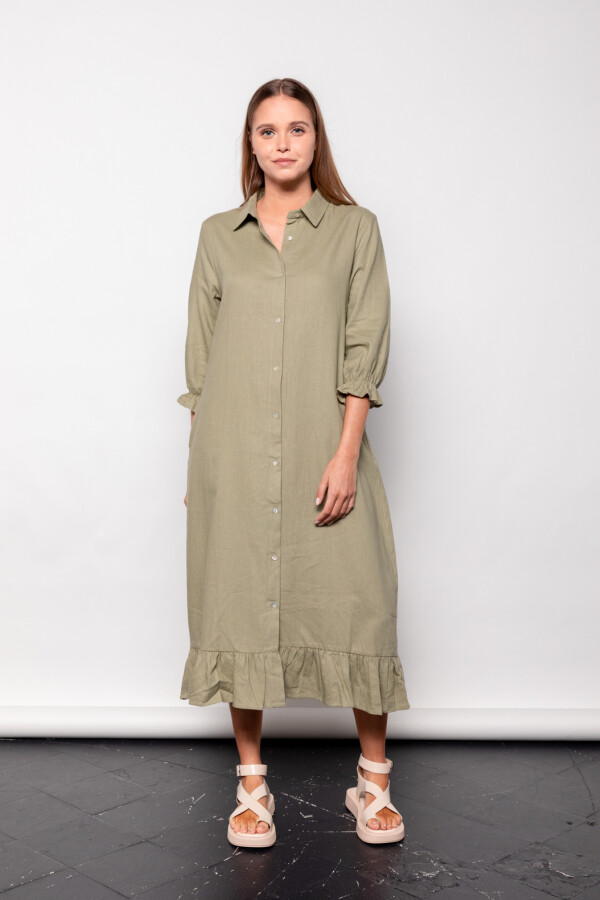 VESTIDO BONILLA Verde Cazador
