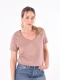 REMERA BASICA AMELIE BEIGE OSCURO