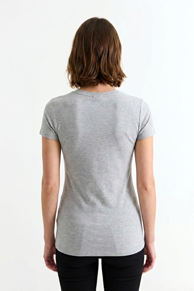 Remera cuello redondo ICONIC 150 GRIS