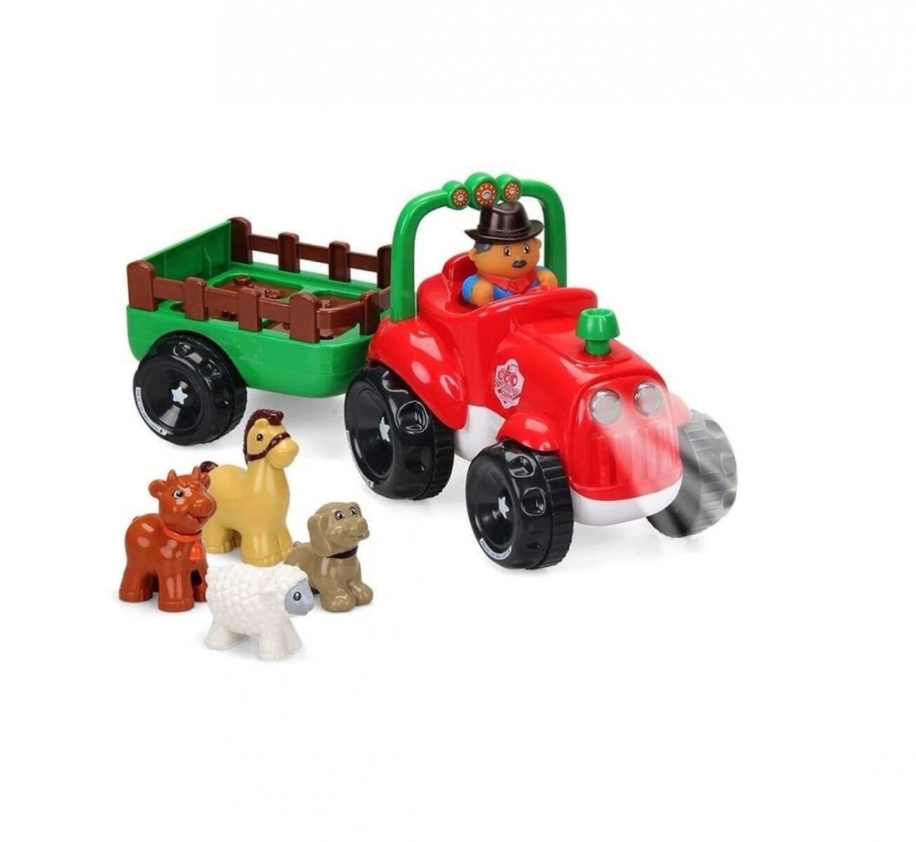 Tractor granja musical con animales encastre AK 