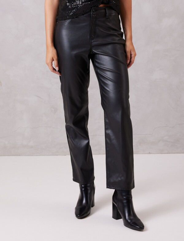 Pantalon Eco Cuero NEGRO