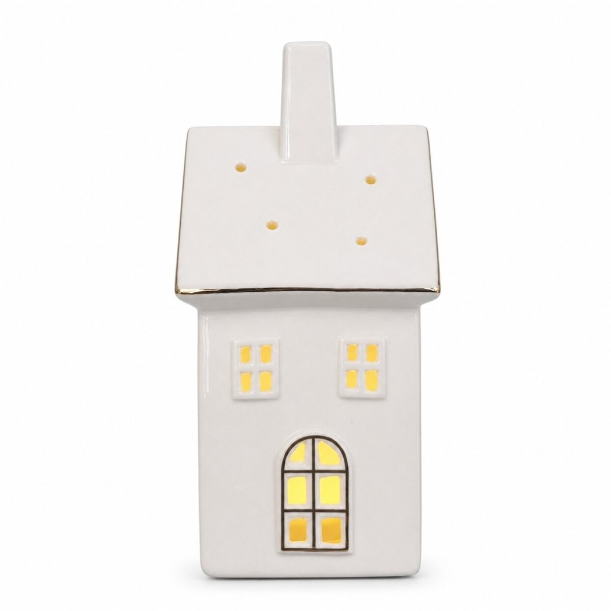 CASA DECORATIVA C/LUZ CERAMICA 16CM 