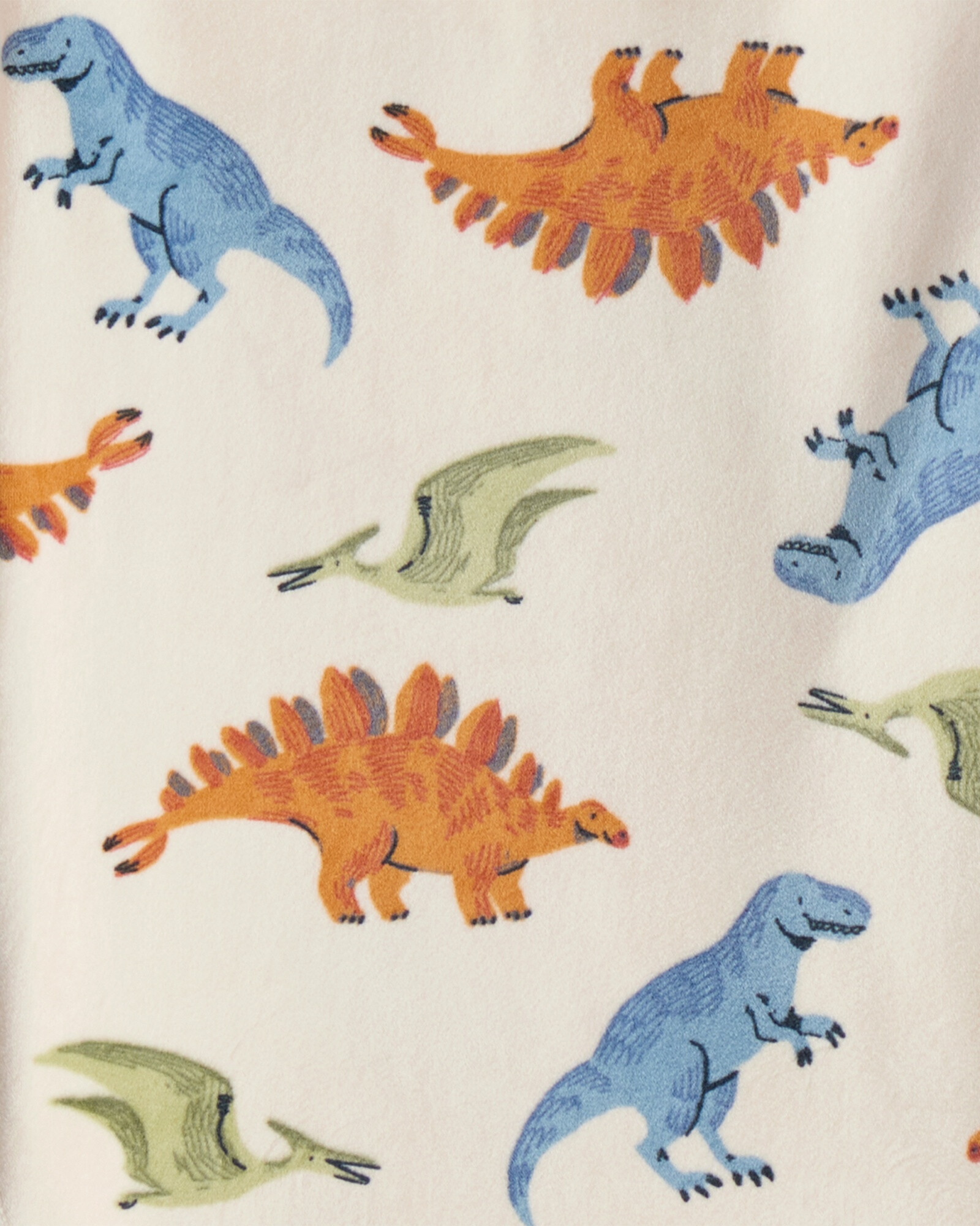 Pijama dos piezas de micropolar, remera y pantalón, diseño dinos Sin color