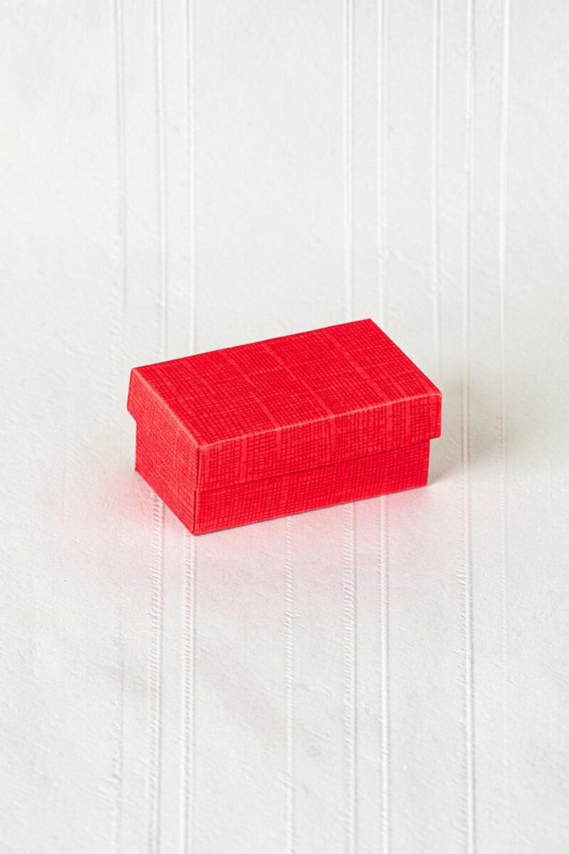 Caja base+tapa 9,5x6,5x4 cm. - PELLE ROSSO 