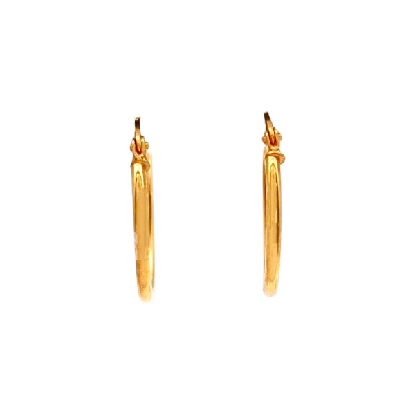 Caravanas aros de oro finos- Oro bajo - Sin piedra- CA8250 sinpiedra