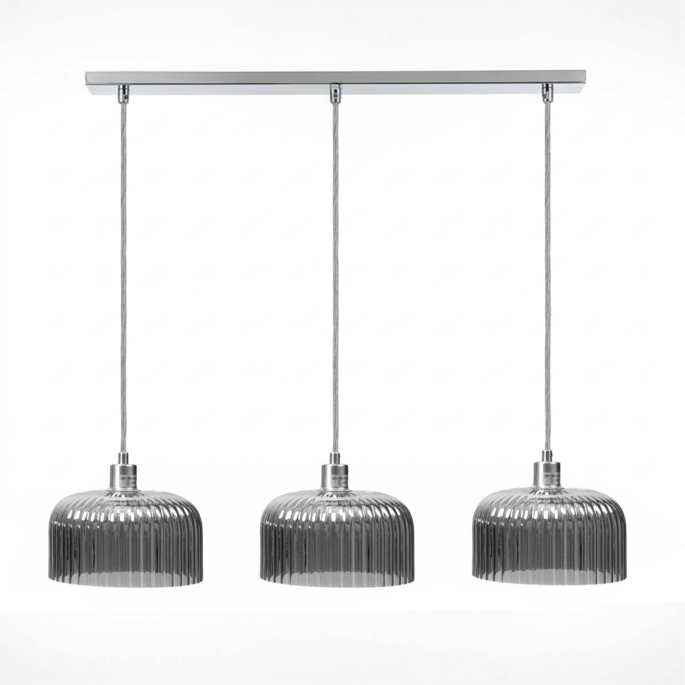 LÁMPARA DE TECHO METAL-Y-VIDRIO GRIS LP95679