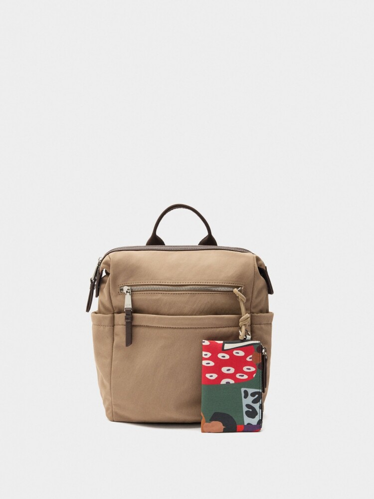 Mochila De Nylon Para Portátil 13" taupe