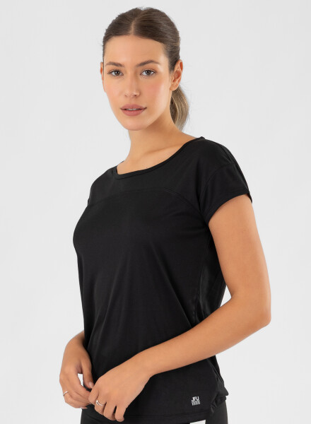 T-shirt piuma Negro