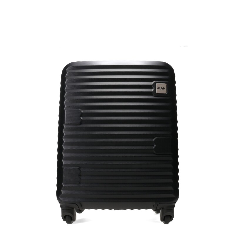 Valija Push Rigida Acanalada Negro