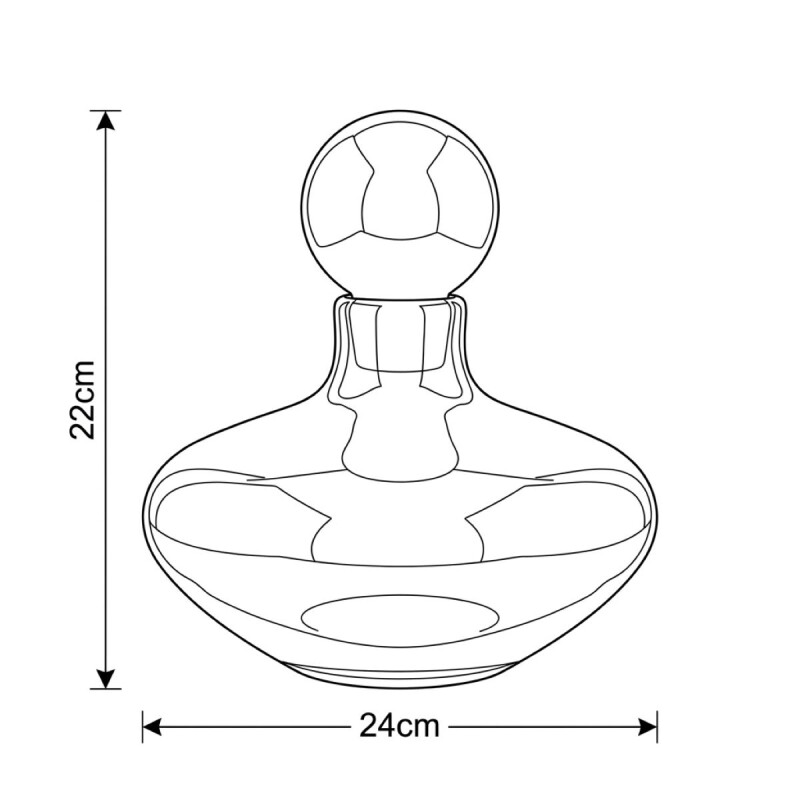 BASE VIDRIO C/TAPA 22X24CM Unica