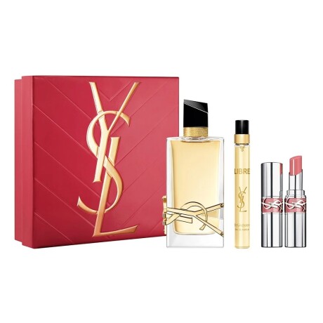 COFRE YVES SAINT LAURENT LIBRE PARFUM 90ML+PARFUM 10ML + LABIAL 001