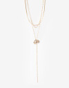 Collares Largos Strass Collar Corbatero Dijes Strass - Dorado